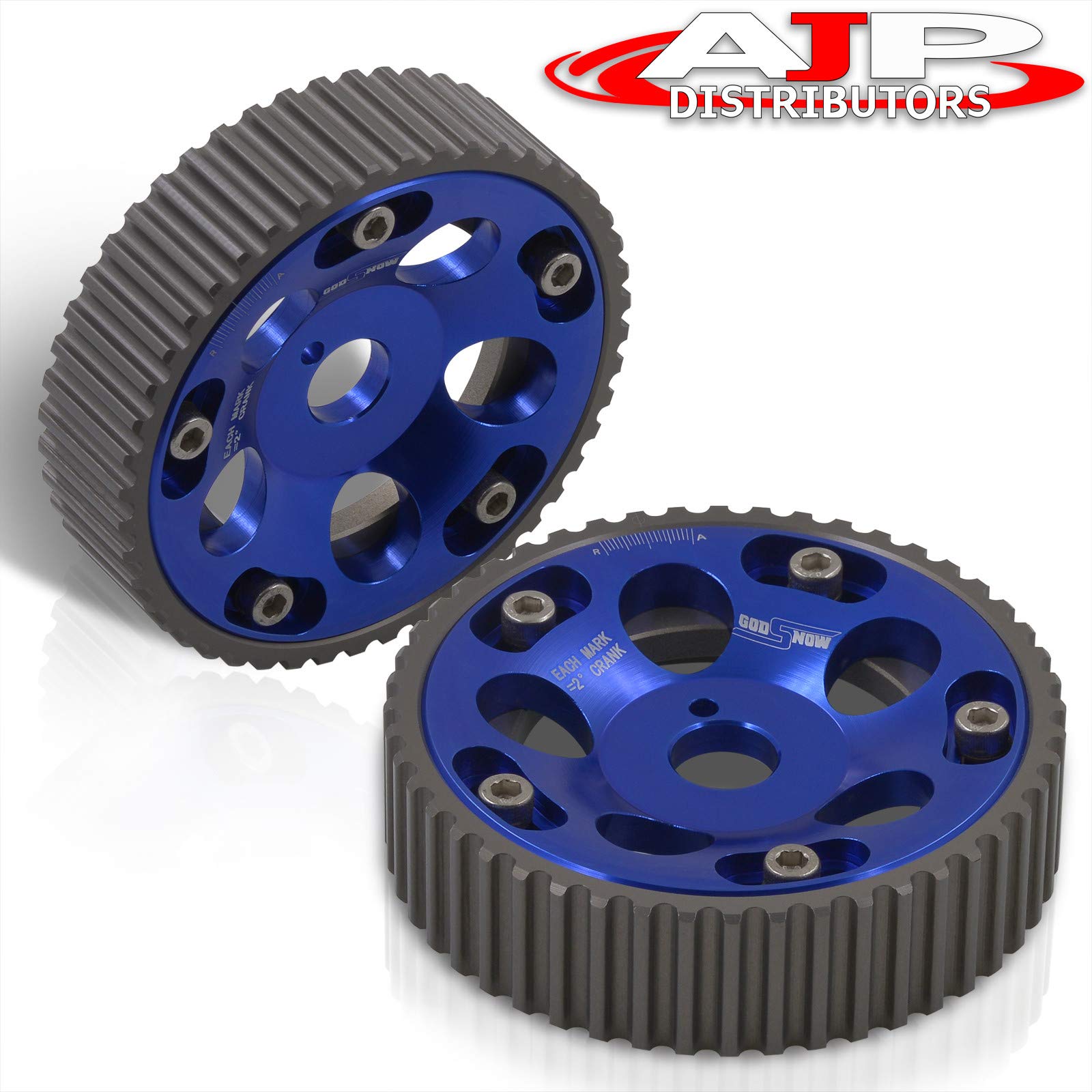 AJP Distributors Adjustable Cam Gears Timing Gear Pulley Kit Blue For Supra 1JZ 2JZ TE