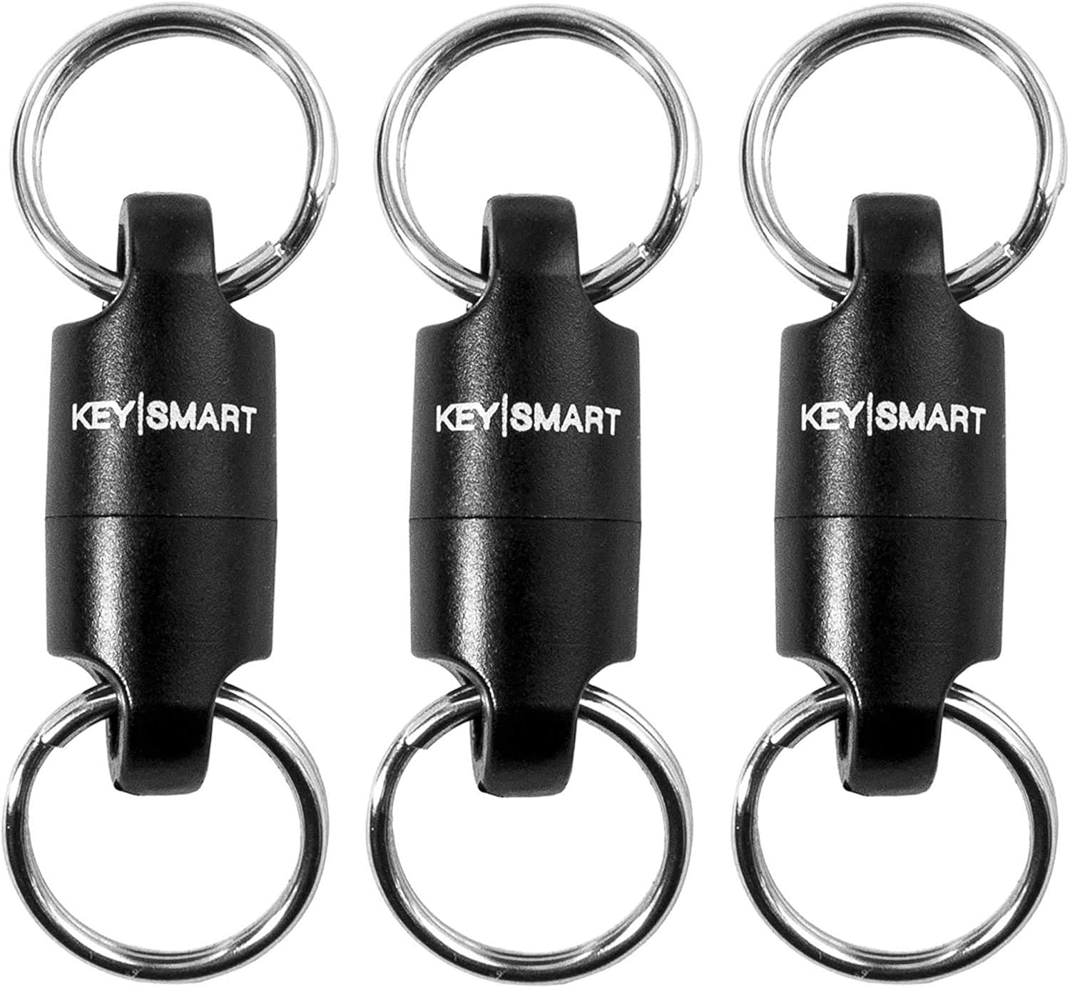 KeySmart MagConnect - Quick, Secure Key Attachment to Bag, Purse & Belt - Easy Access to Keys (3 Pack, Black): Office Products
