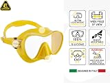 Cressi F1 Frameless Diving Mask Anti-Fog Tempered Glass White view 3