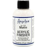 Angelus Matte Acrylic Finisher 4 fl oz &ndash; Flexible Clear Coat for Leather Shoes, Bags, Jackets &amp; Accessories, Matte Acrylic Sealer Varnish for Leather Craft &amp; Restoration. No. 620
