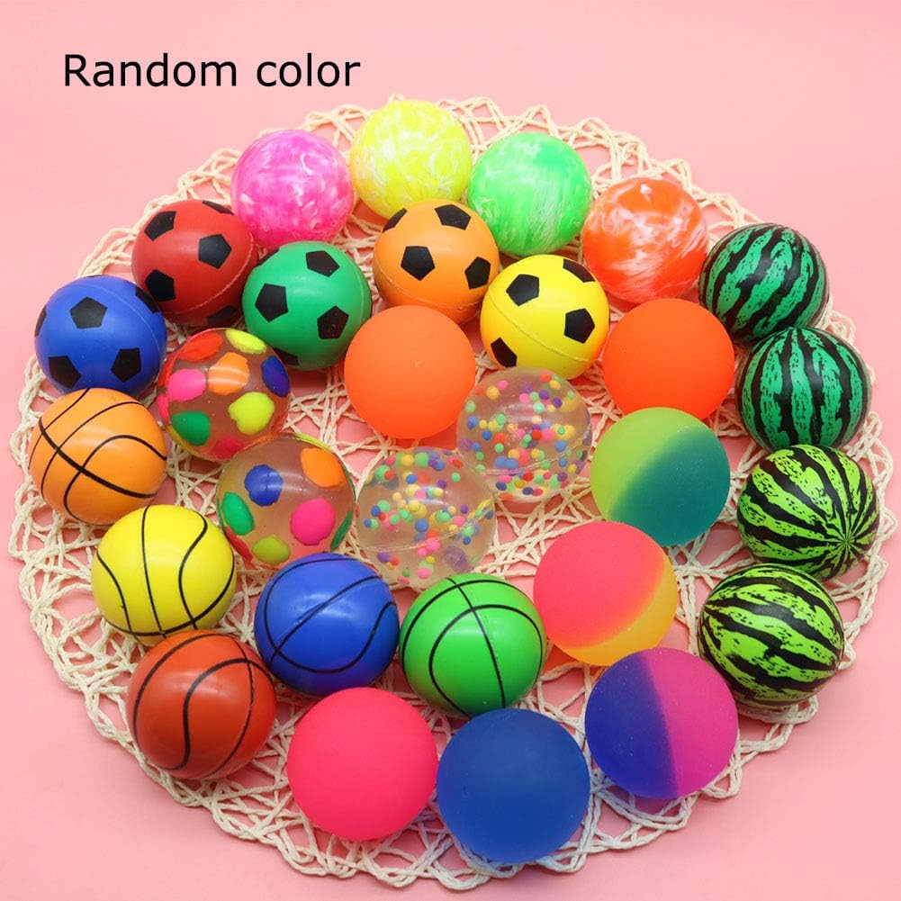 Jatidne 24 Pieces Bouncy Balls Party Favors for Kids Party Bags Fillers Colorful Bouncing Balls for School Prize Festival Gifts 1.1 Inches Diameter: Toys & Games