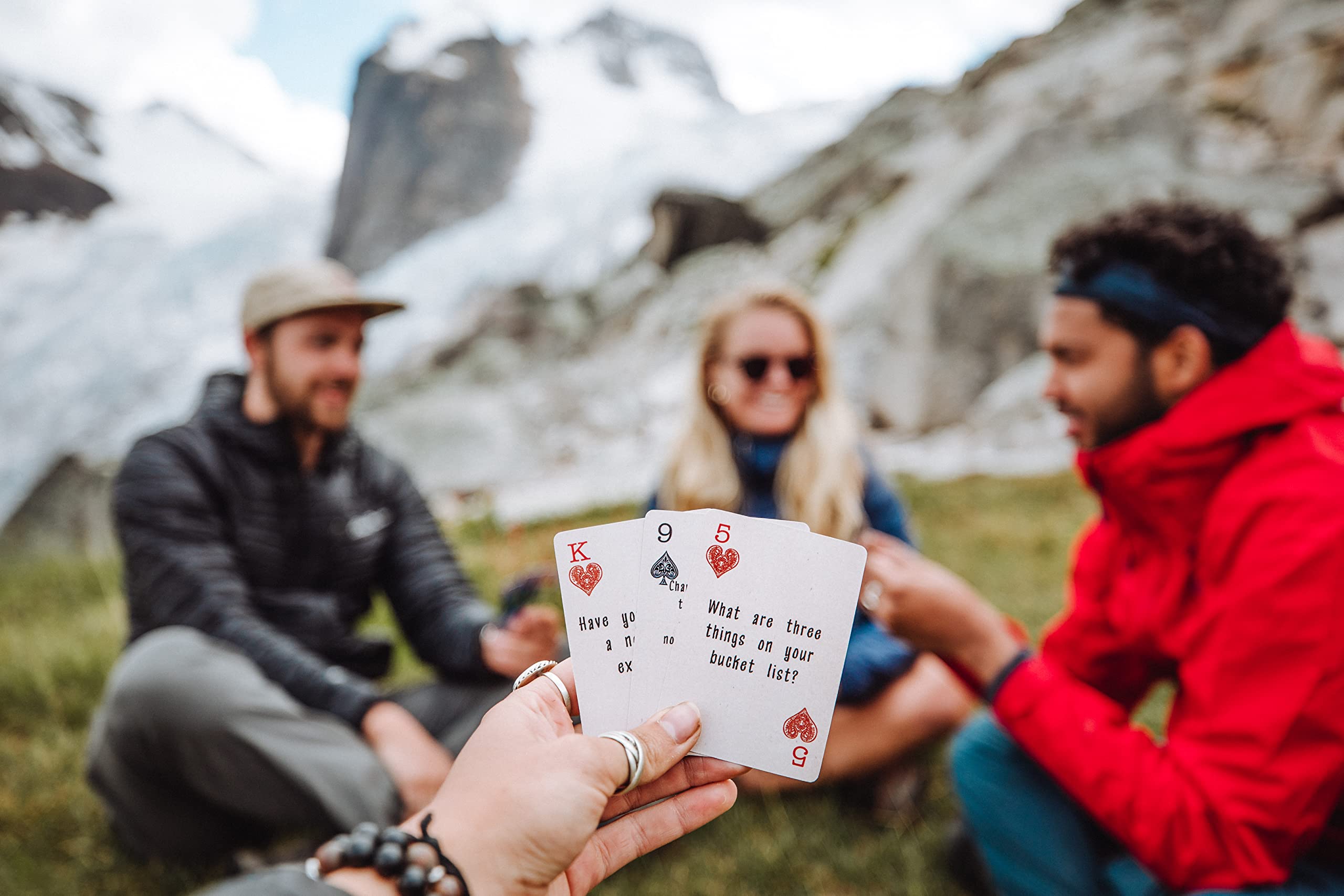 Basecamp Cards: Original Edition Conversation Starters - 52+2 Family Friendly Unique Questions - Family Conversation Cards - Playing Cards - Fun Family Activity