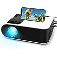 Mini Projector,WayGoal Movie Projector with 50000 Hours LED Lamp Life and 1080P Supported Projector for Outdoor,150" Display 