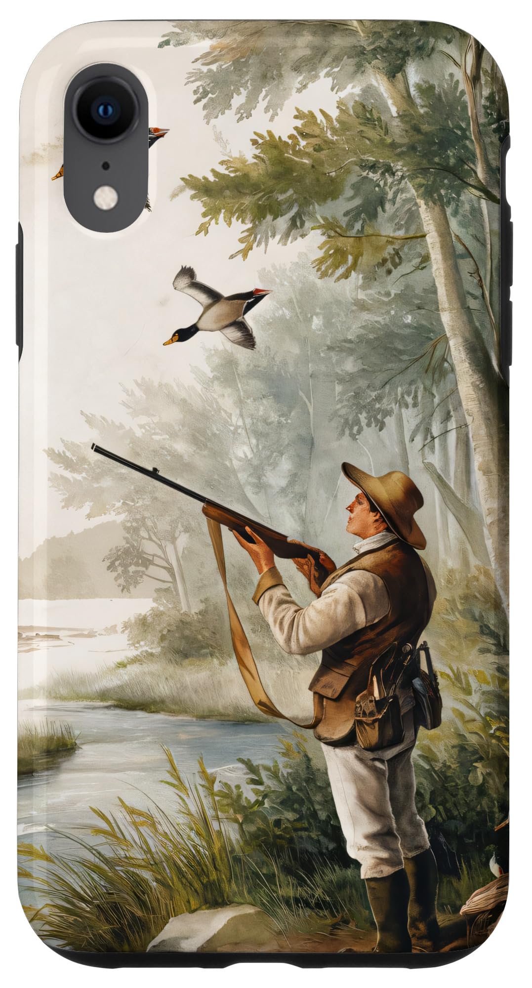 iPhone XR Duck Hunter Men Vintage painting Case
