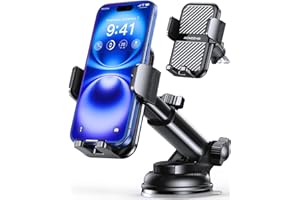 ACMEZING 3-in-1 Car Phone Holder [122+LBS Strongest Suction & Stable Clamp Arm] 360° Adjustable Mount, Cell Phone Holders for Your All Car Models for Dashboard Vent, All Smartphones, Black