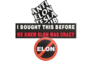 COLORATO 3Pack Anti Elon Bumper Stickers, I Bought This Before We Knew Elon was Crazy, Anti Elon Te-SLA Club, No Elon, Waterproof Window Car Stickers, Funny Gift for Te-SLA Owners