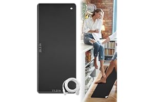 LAXVAPIU Grounding Mat,Universal Grounding Mat 11.8x39.3 Inch Grounding Pads for Feet,Grounded Computer Desk Mat Earth Mat for Stress Therapy