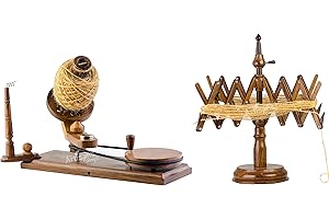 Wooden Yarn Ball Winder - Handcrafted Large Yarn Winder for Knitting & Crocheting - Hand Operated Heavy Duty Natural Ball Winder - ARTISANS CRAFT BEYOND MANUFACTURING