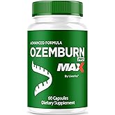 OzemBurn Max Capsules - Official Fat Burning Pills, Ozemburn Weight Loss Pills, Ozem Burn All-Natural Premium Formula to Support Health & Wellness, 60 Capsules for 1 Month
