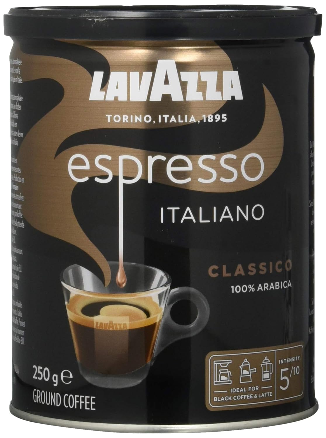 Lavazza Gemahlener Kaffee - Caffè Espresso - 100 % Arabica - 1er Pack ( 1 x 250 g)