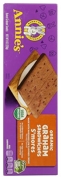 ANNIE’S HOMEGROWN ORGANIC S’MORES GRAHAM SANDWICHES, 8 OZ