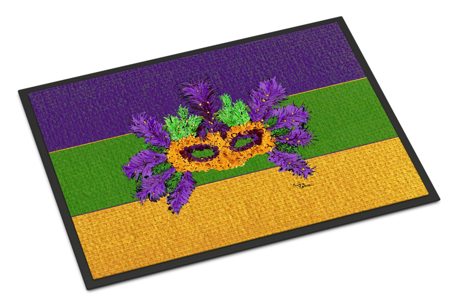 Caroline's Treasures 8389MAT Mardi Gras Indoor or Outdoor Doormat, 18 inches x 27 inches, Multicolor