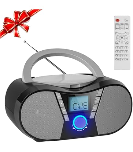 Portable Cd Player With Bluetooth Sylvania SRCD212 Retro-Style
