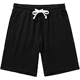 AMY COULEE Men's Casual Shorts 8" Cotton Athletic Workout Shorts Lounge SweatShorts with Pockets