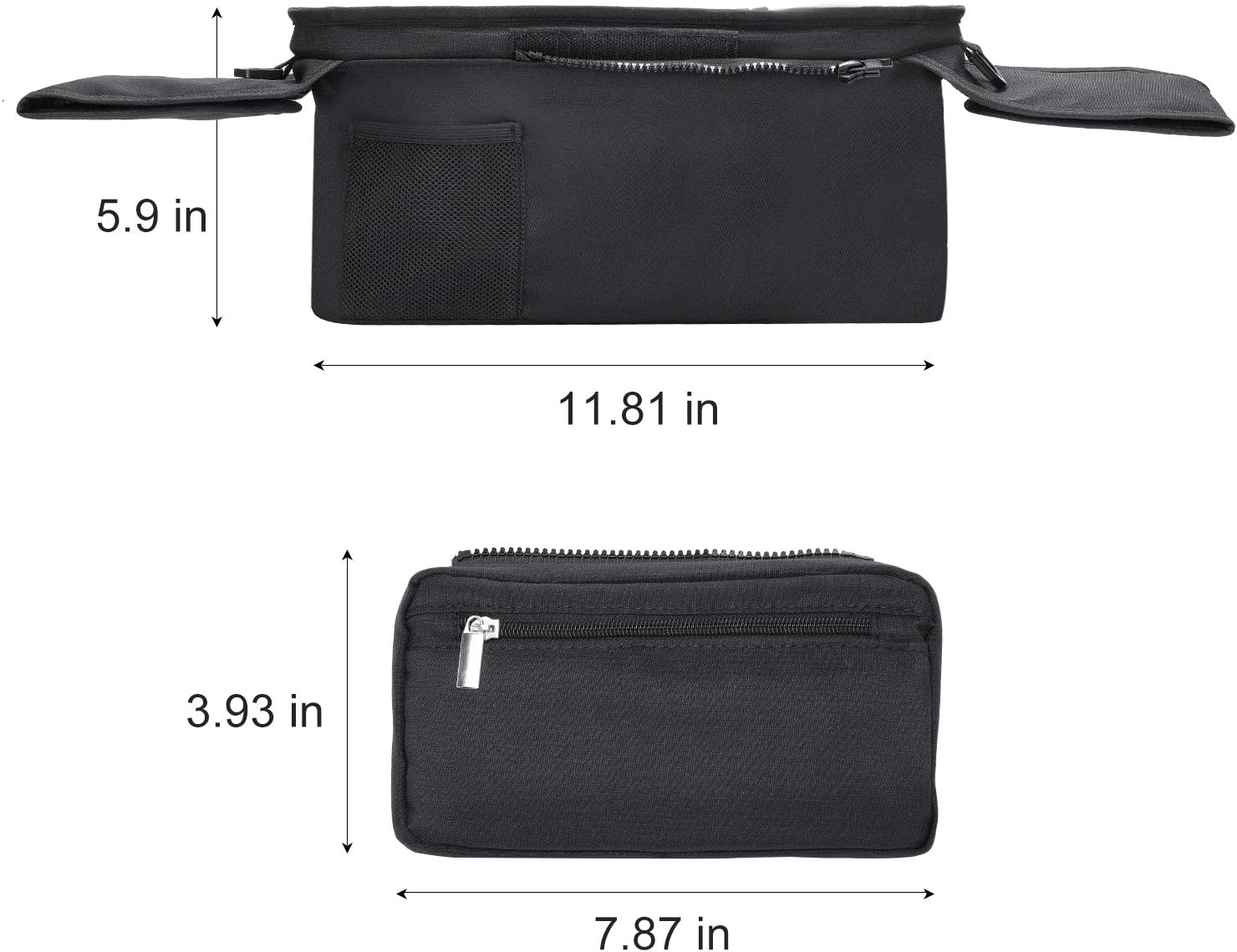 Universal Stroller Organizer with Insulated Cup Holder ，Detachable Phone Bag & Shoulder Strap, Fits for Stroller like Uppababy, Baby Jogger, Britax, Bugaboo, BOB, Umbrella and Pet Stroller: Home Improvement