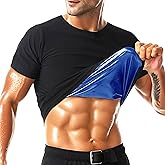 Sauna Shirt for Men Short Sleeve Mens Sauna Suit Sweat Body Shaper Compression Vest Gym Exercise Top