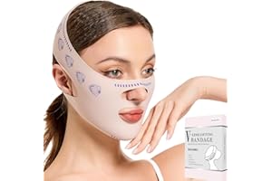 MASIKA Chin Strap for Sleeping，V-Line Mask,，V-Line Lifting Chinstrap，Jaw Exerciser, Reusable Face Strap.Jaw Strap,Jawline Shaper,Double chin strap，Chin lifting strap，Face lifting strap，Leaf,M