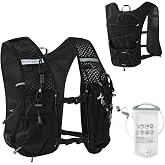 Running Hydration Vest Backpack with 1.5L Bladder for Men Women | Lightweight Breathable Hiking Backpack for Marathon, Running, Cycling, Climbing and Music Festival