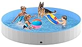 Niubya Foldable Dog Pool, Collapsible Hard Plastic