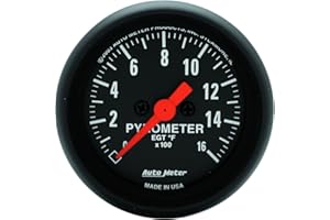 Auto Meter 2654 Z-Series 2-1/16-Inch Full Sweep Electric E.G.T Pyrometer Gauge