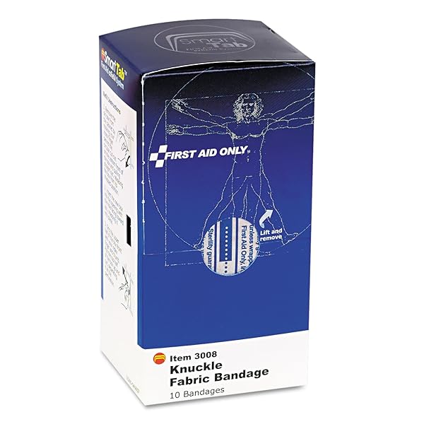 FIRST AID ONLY™ FABRIC KNUCKLE BANDAGES, 3″ X 1″, BEIGE, BOX OF 10