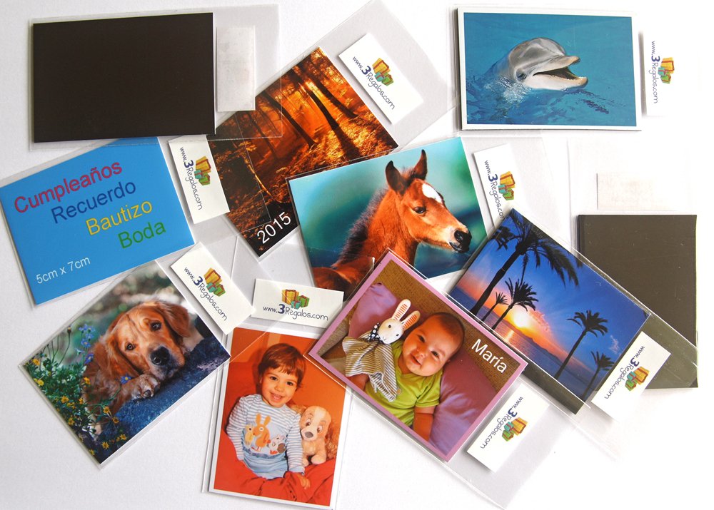 Imanes de nevera personalizados con sus fotos 40 unidades: Amazon ...