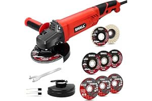 SHALL Angle Grinder Tool 7.5Amp 4-1/2 Inch, 6-Variable-Speed Grinders Power Tools, Electric Metal Grinder 12000 RPM w/ 2 Safe