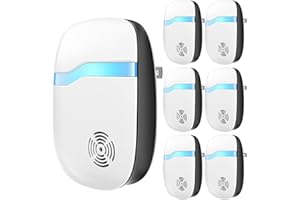 ASUKIN Ultrasonic Pest Indoor Repeller, Electronic Repellent Plug-in Control Device for Rodent, Mice, Rats, Roaches, Bugs, Ants, Spiders (6 Pack)