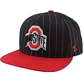 ZHATS NCAA Unisex-Adult NCAA Officially Licensed Adjustable Snapback Hat Flat Bill Z11 Retro Pinstripe
