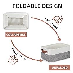 DULLEMELO Storage Baskets for Shelves, Small Fabric