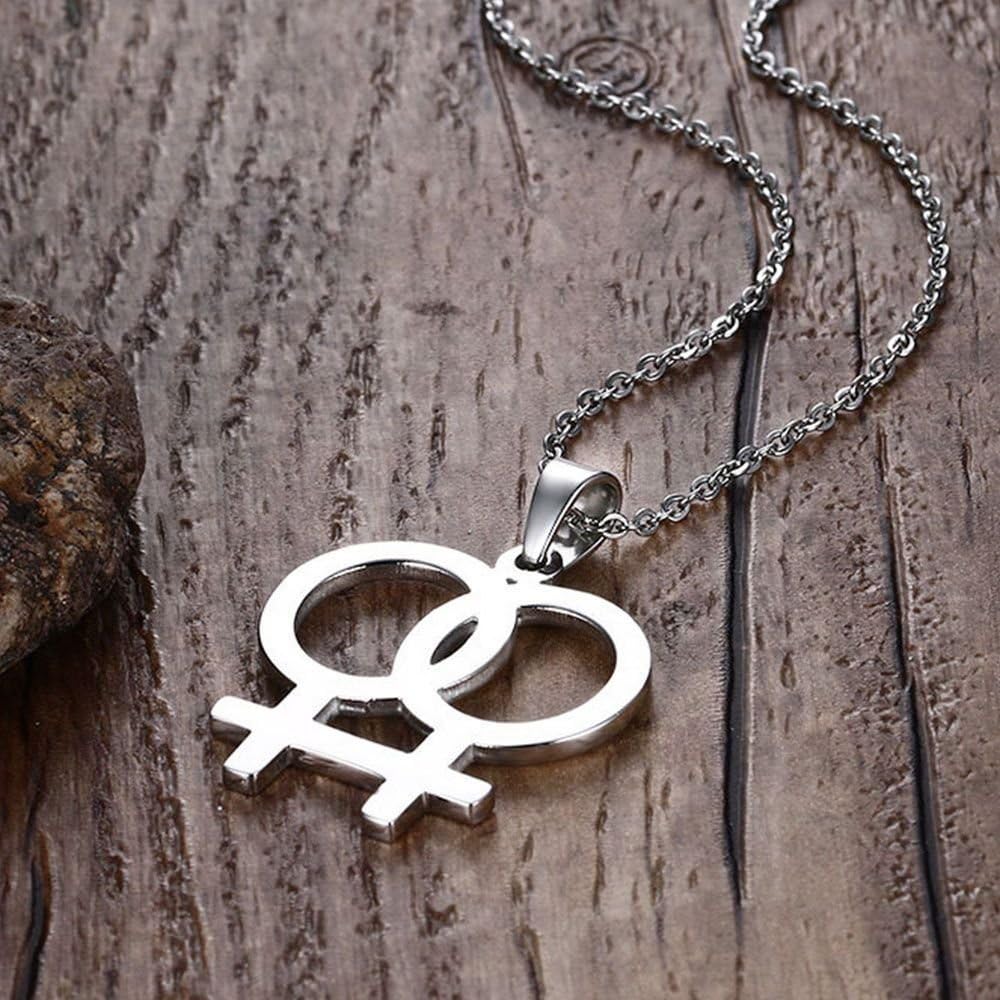 UltraSunday Homosexual Pride Necklace Lesbian Symbol Female Explanation Pendant Necklace Amazon