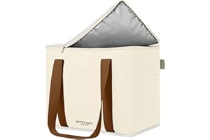 Nook Theory Insulated Grocery Bags, X-Large Reusable Grocery Bag with Zipper, Leak Proof Cooler Bag for Frozen and Hot Food, 