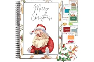 Christmas DIY Gift Card Book - Spiral Bound 5x7 Pages, Surprises On Every Page, DIY Spiral-Bound Merry Christmas College Surv