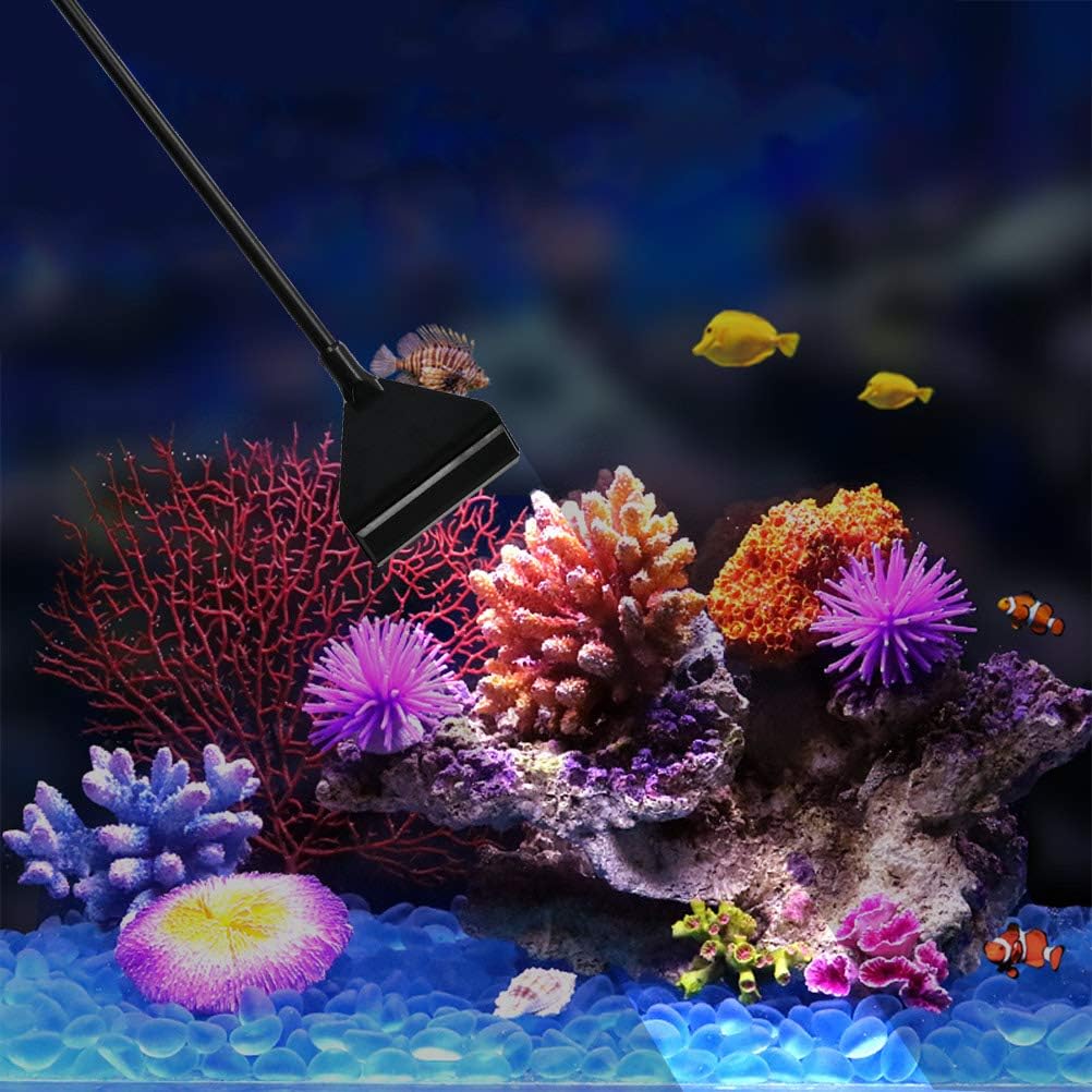 ATPWONZ Aquarium Algae Scraper, Aluminum Magnesium Alloy Aquarium Glass Scraper Cleaner Tool with Stainless Steel Blade for Aquarium Fish Reef Plant Glass Tank : Pet Supplies