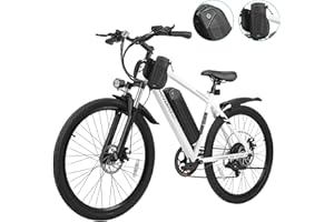 HOVERFLY OUREA Electric Bike 26", 750W Peak Motor Mountain Ebike, Up to 40 Miles 20MPH Removable Battery, 7-Speed and Shock Absorber, Electric Commuter Bike for Adults