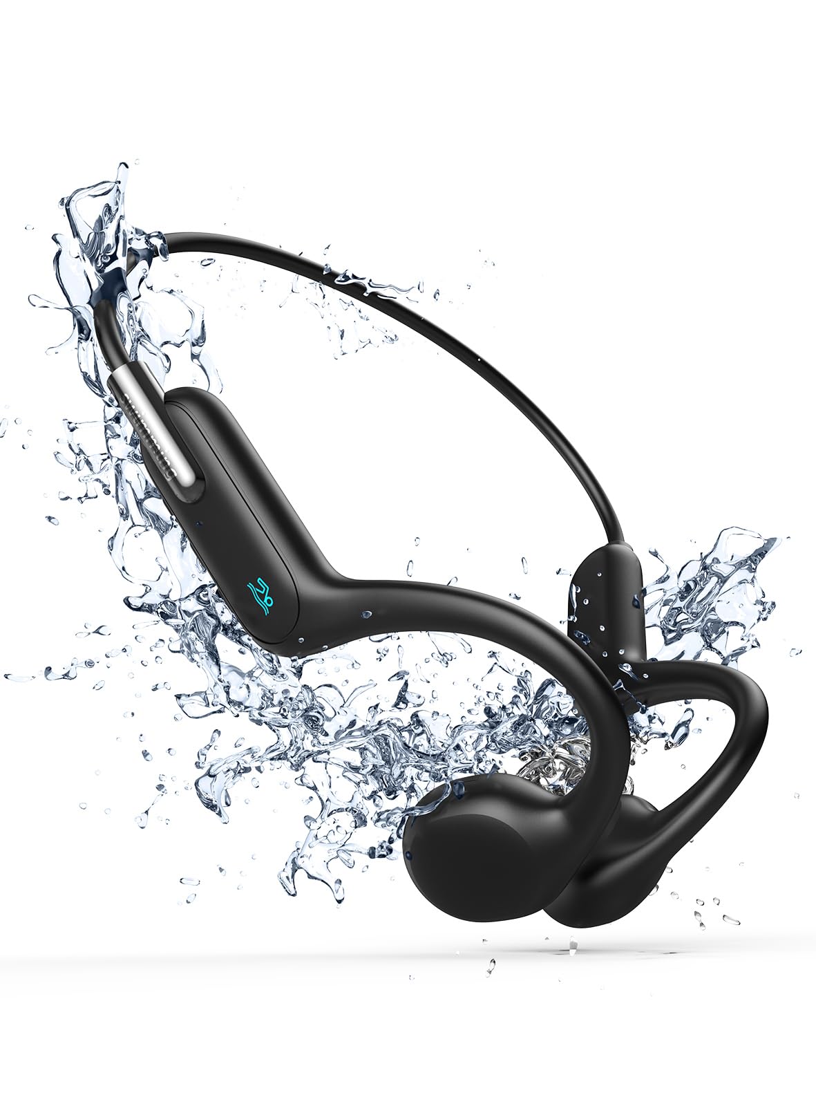 Photo 1 of Bone Conduction Headphones, Wireless Open-Ear Headphones Bluetooth 5.3 MP3 Play Built-in 32GB Memory, IPX8 Waterproof Sports for Workout Swimming Running, Black