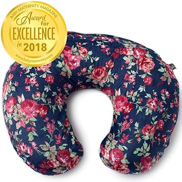 Amazon Com Minky Nursing Pillow Cover Navy Floral Pattern