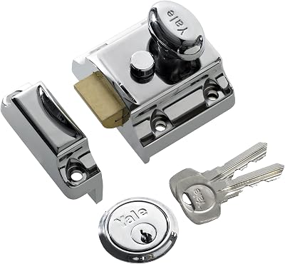 Yale B-706-CH-CH-40 Traditional Nightlatch Bright Nickel 1109 Rim Cylinder