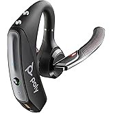 Poly Voyager 5200 Wireless Headset (Plantronics) - Single-Ear Bluetooth Headset w/Noise-Canceling Mic - Ergonomic Design - Voice Controls - Lightweight - Connect to Mobile/Tablet via Bluetooth