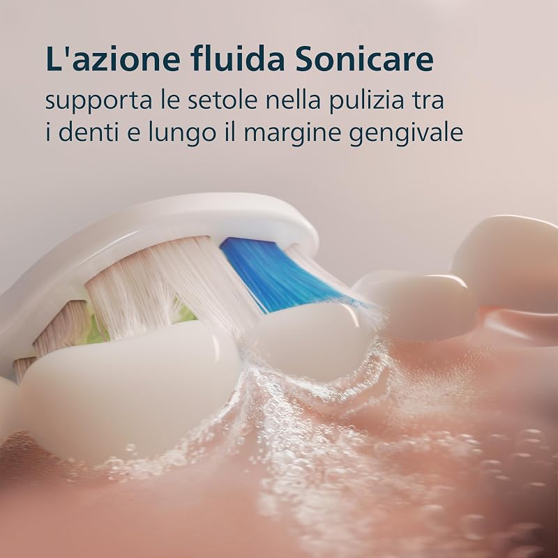 Sonicare Serie 3100 - Spazzolino elettrico sonico, Sensore di pressione, 3 intensità, EasyStart, SmarTimer, autonomia 14 giorni, custodia, bianco, confezione da 2, HX4072/41, [Nuovo]