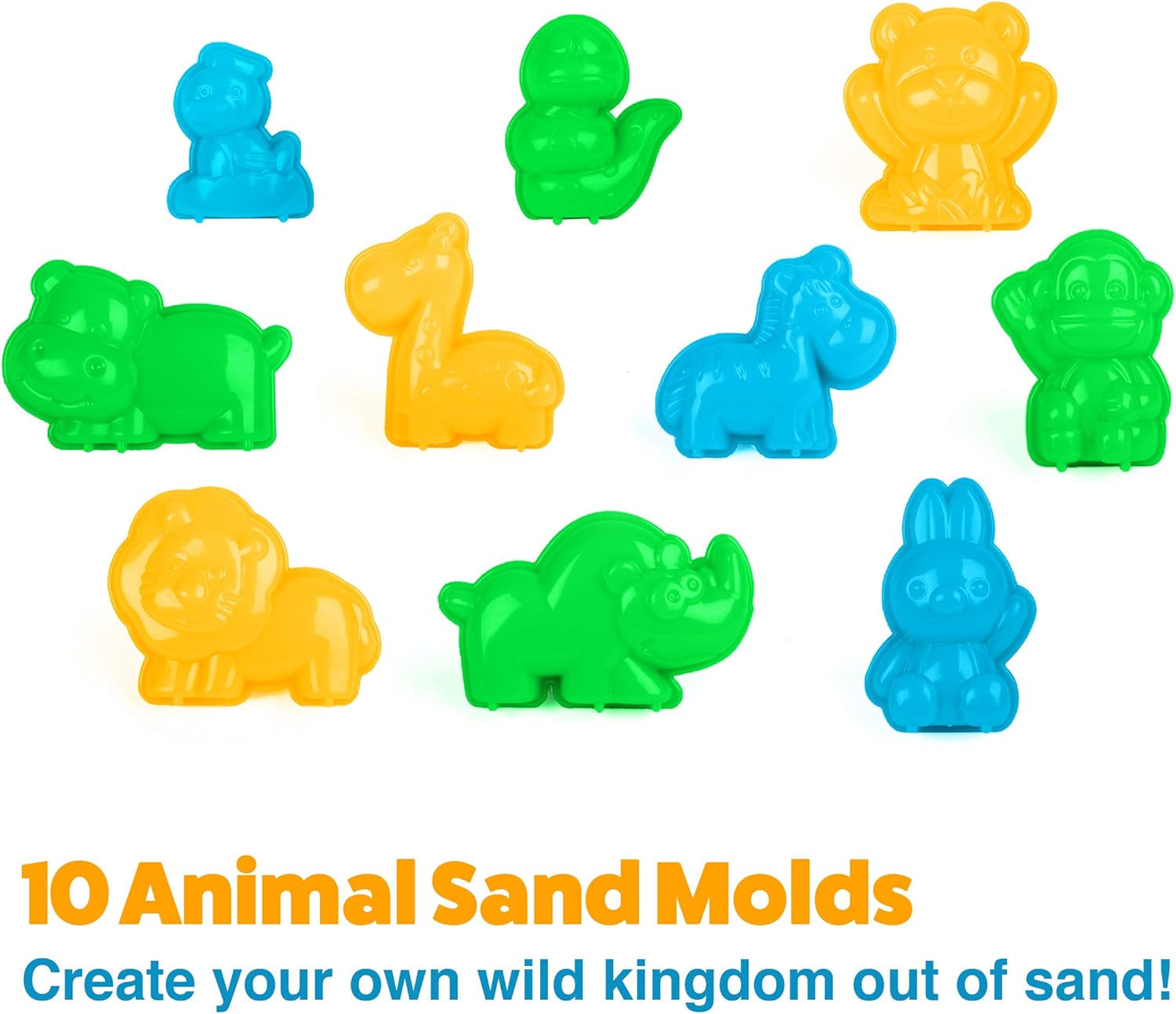 USA Toyz Sand Molds - 23pk Mini Sandbox Toys, Sand Castle Building Kit Compatible with Any Molding Sand: Toys & Games