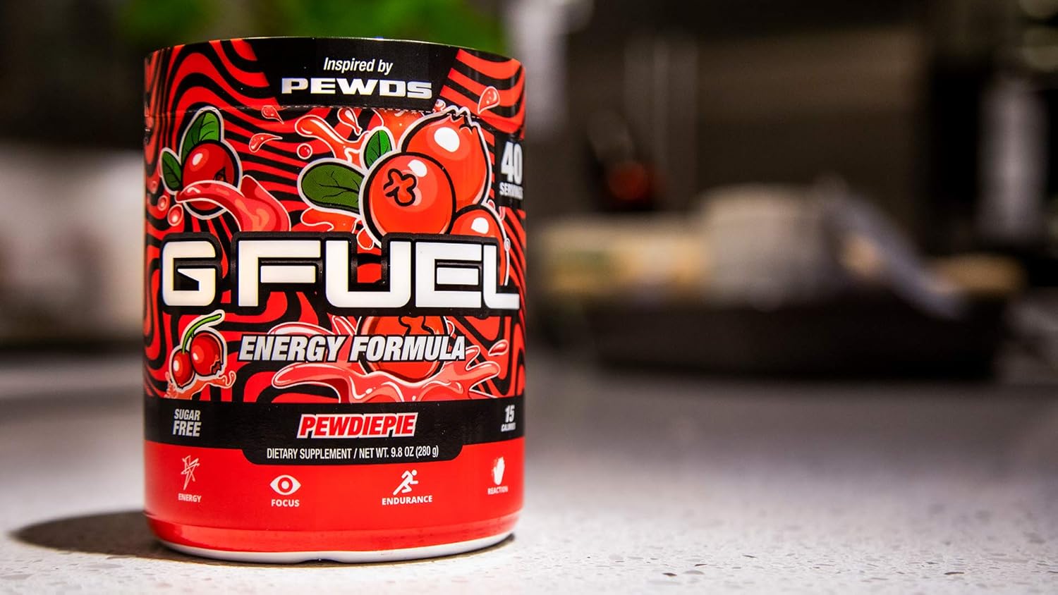G Fuel Pewdiepie (40 Servings) Elite Energy and Endurance Formula 9.8 oz. Inspired by Pewds: Health & Personal Care