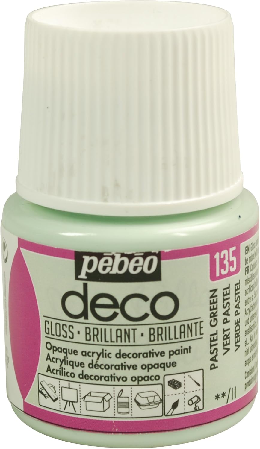 Pebeo Deco Bright Paint, Pastel Green, 45 ml, 45 ml (Pack of 1)