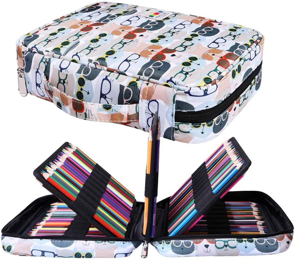 Peut Contenir 220 Trousses de Crayons de Couleur Jakago Grande Capacité