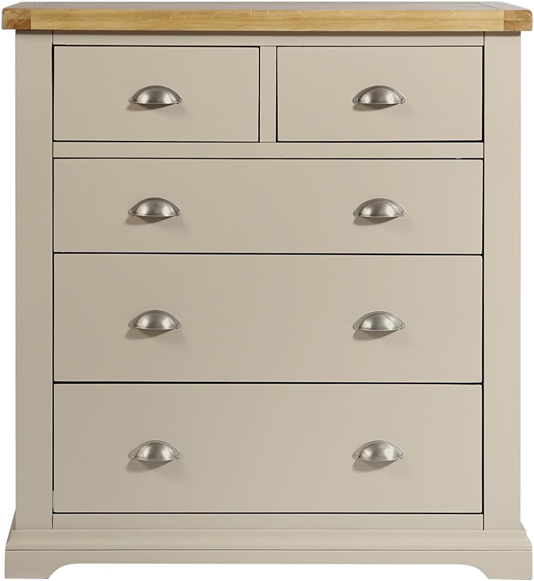 Melbourne Truffle Bedroom 2 Over 3 Chest of Drawers/Painted Oak 5