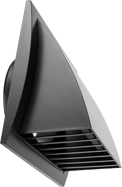 Repa Market 5 Inch Anthracite Exhaust Hood Vent with Rain Cover Backdraft Damper