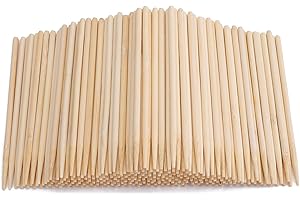 Yesland 1000 Pack Candy Apple Sticks - 5.5 Inch 5mm Sturdy Bamboo Sticks for Caramel - Wooden Skewer Sticks for BBQ, Corn Dog, Corn Cob, Cookie, Lollipop & Kabob