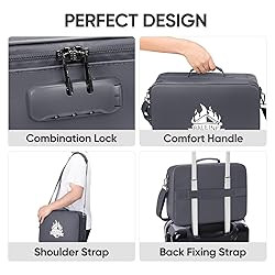 BALEINE Fireproof Document Box with Lock, Portable