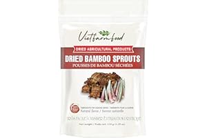 DRIED BAMBOO SPROUTS 5.29 Oz (150g) VIETFARMFOOD: Dried agricultural products with pure natural flavor. Used as cooking ingre