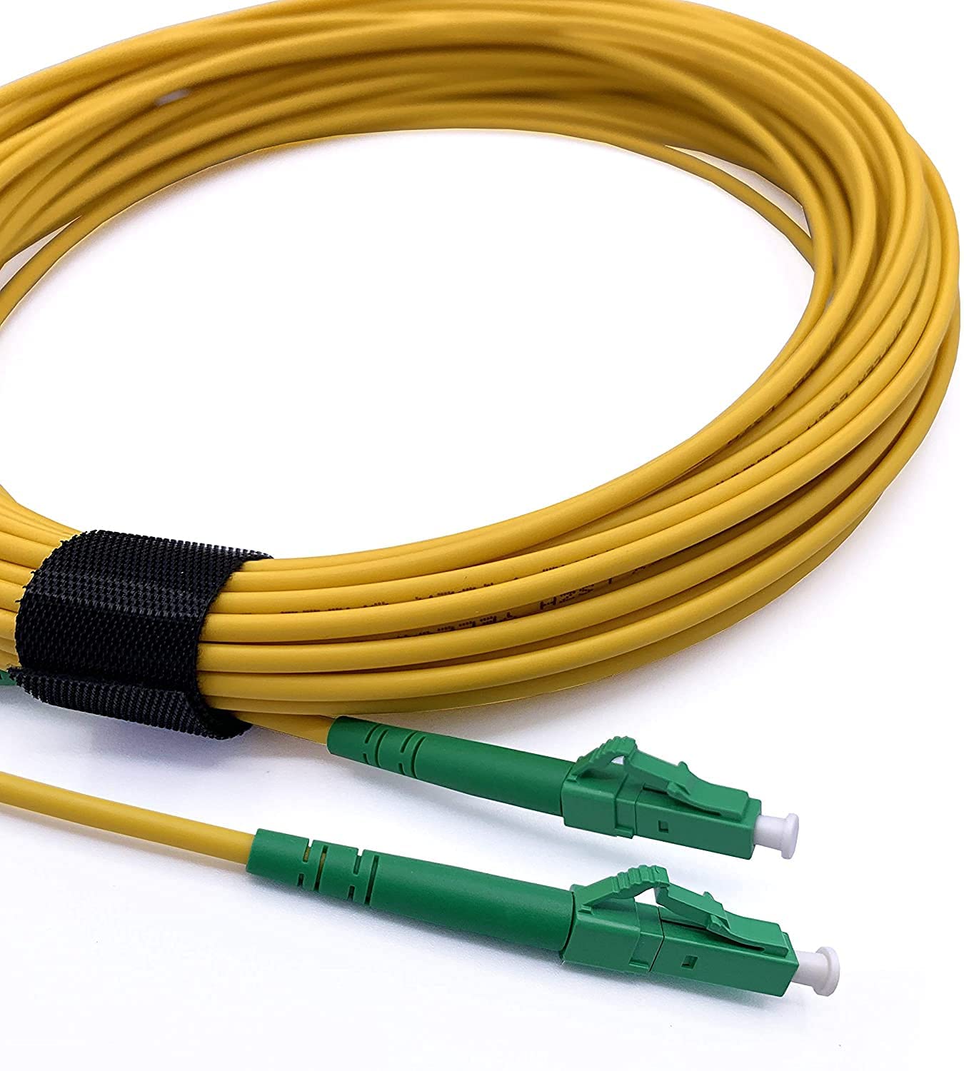 Elfcam - LC/APC Fibre Optic Cable to LC/APC Single Mode Simplex 9/125 μm LSZH Optical Cable (25M)